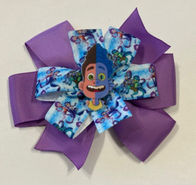 Beautiful Disney's Luca inspired hair bow for girls.