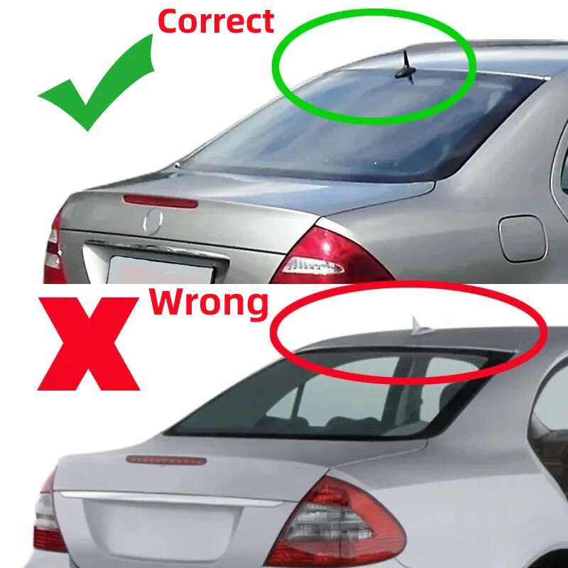 Glossy Black Rear Window Roof Spoiler Fits Mercedes W211 Sedan