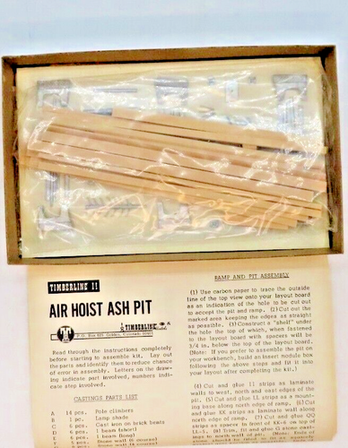 TIMBERLINE II 1001-1995 AIR HOIST ASH PIT SINGLE RUN KITS HO SCALE - Picture 2 of 3