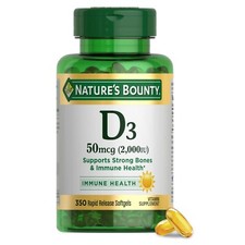 Nature's Bounty D3 50mcg 2,000 iu 350 Softgels 01/27