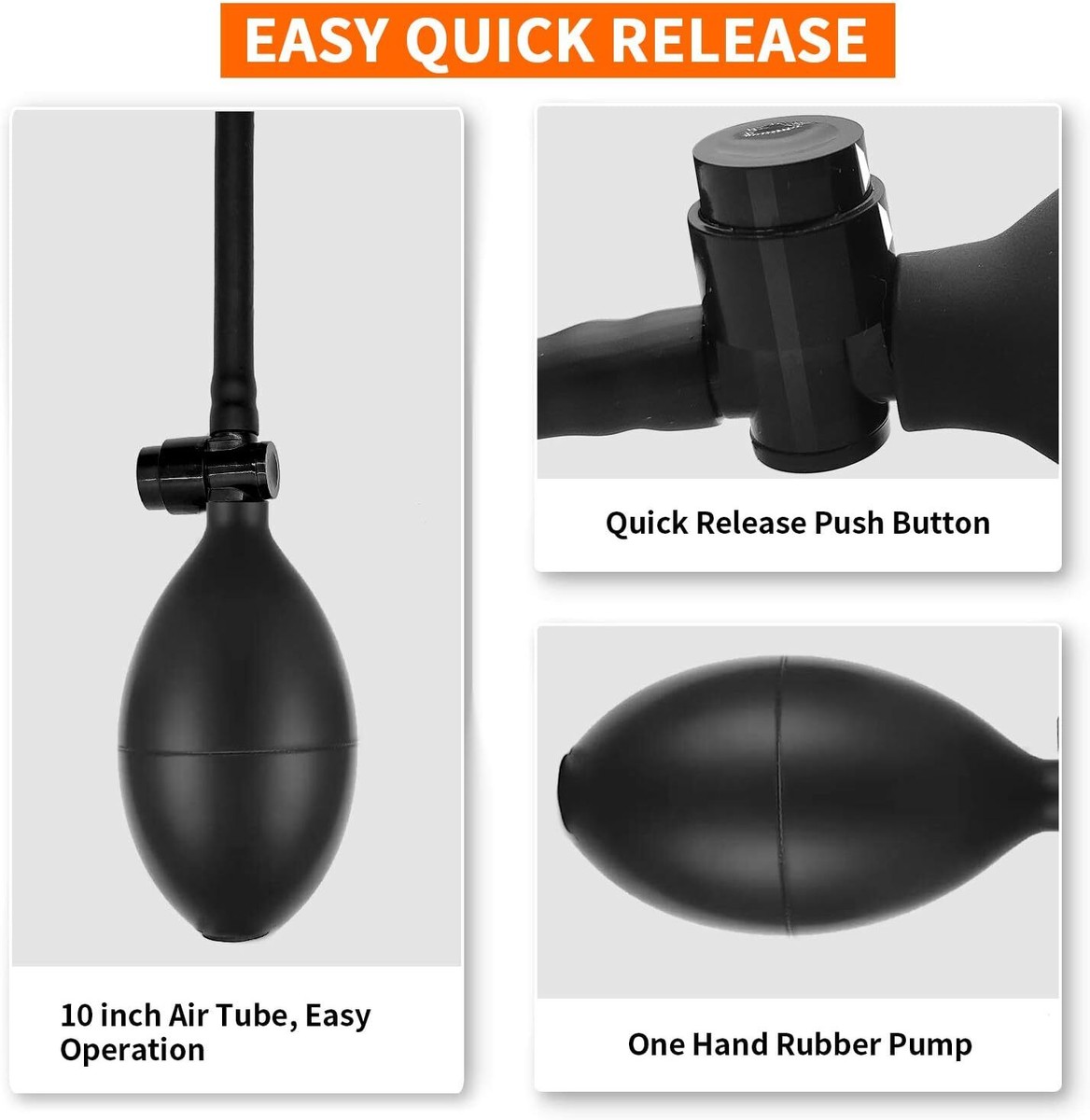 3-Pack Commercial Inflatable Air Wedge Pump Tool – Manual Wedge Bag For Lifting