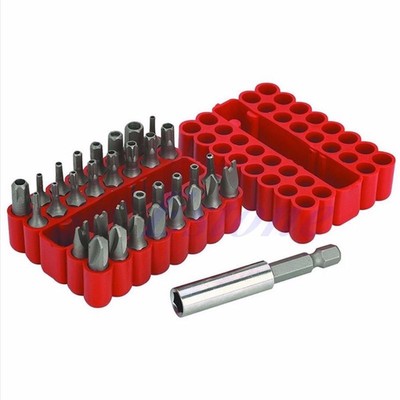 33Pcs Security Bit Set Drill Star Hex Spanner Torx Screwdriver with Holder New