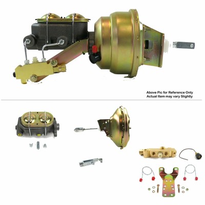 64-72 Chevy Chevelle FW Mount Pwr 11'' Single Brake Booster Kit Disc/Drum BBC V8 