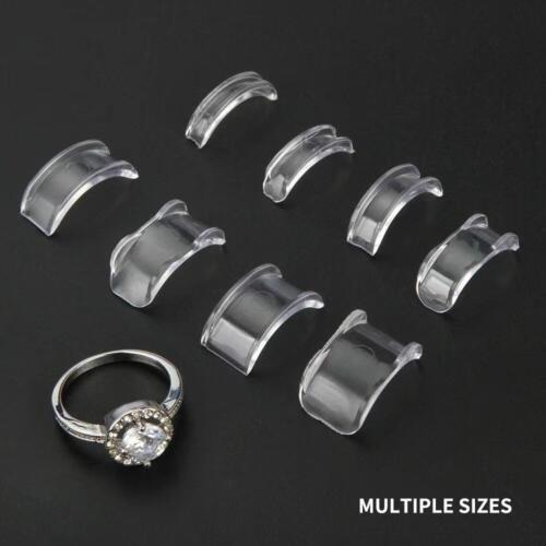 Invisible Ring Size Reducer Resizer Adjuster Clip Guard Silicone 8 Pcs Set - Picture 1 of 8