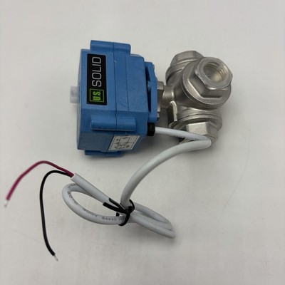 1/2'' 3 Way Stainless Motorized Ball Valve 2 Wire 9-24V AC/DC L Type Manual Read