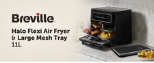 Image of Breville Halo Flexi Digital Dual Air Fryer & Large Mesh Tray, 11L, VDF138