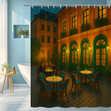 Chic Green Shower Curtain for Modern Bathroom Decor