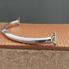 Vintage 1/2"Ladies 40s White GoldFill Forstner Expansion Cocktail Watch Bracelet