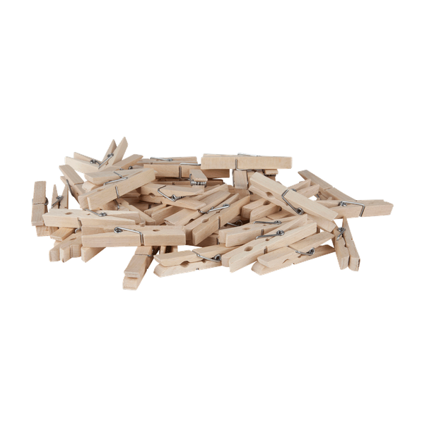 50Er WäScheklammern Aus Buchenholz Eurohome®-image