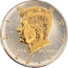 DANBURY MINT 2014-P KENNEDY HALF DOLLAR COLLECTION-LAYERED 24 K Gold .999 SILVER
