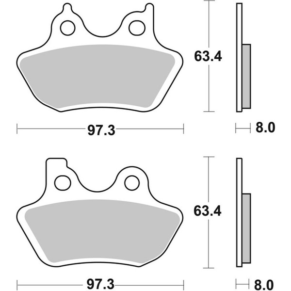 Kostenloser Versand Sintermetall BremsbeläGe Brembo 07HD16SA FüR Motorrad-image