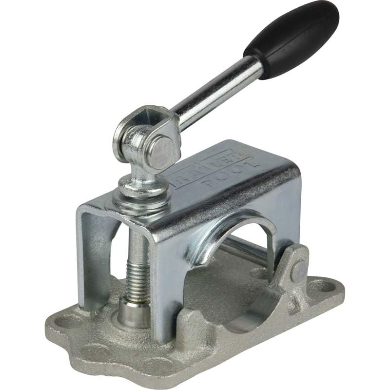 Support de serrage en fonte avec plaque renforcée gris anthracite d125