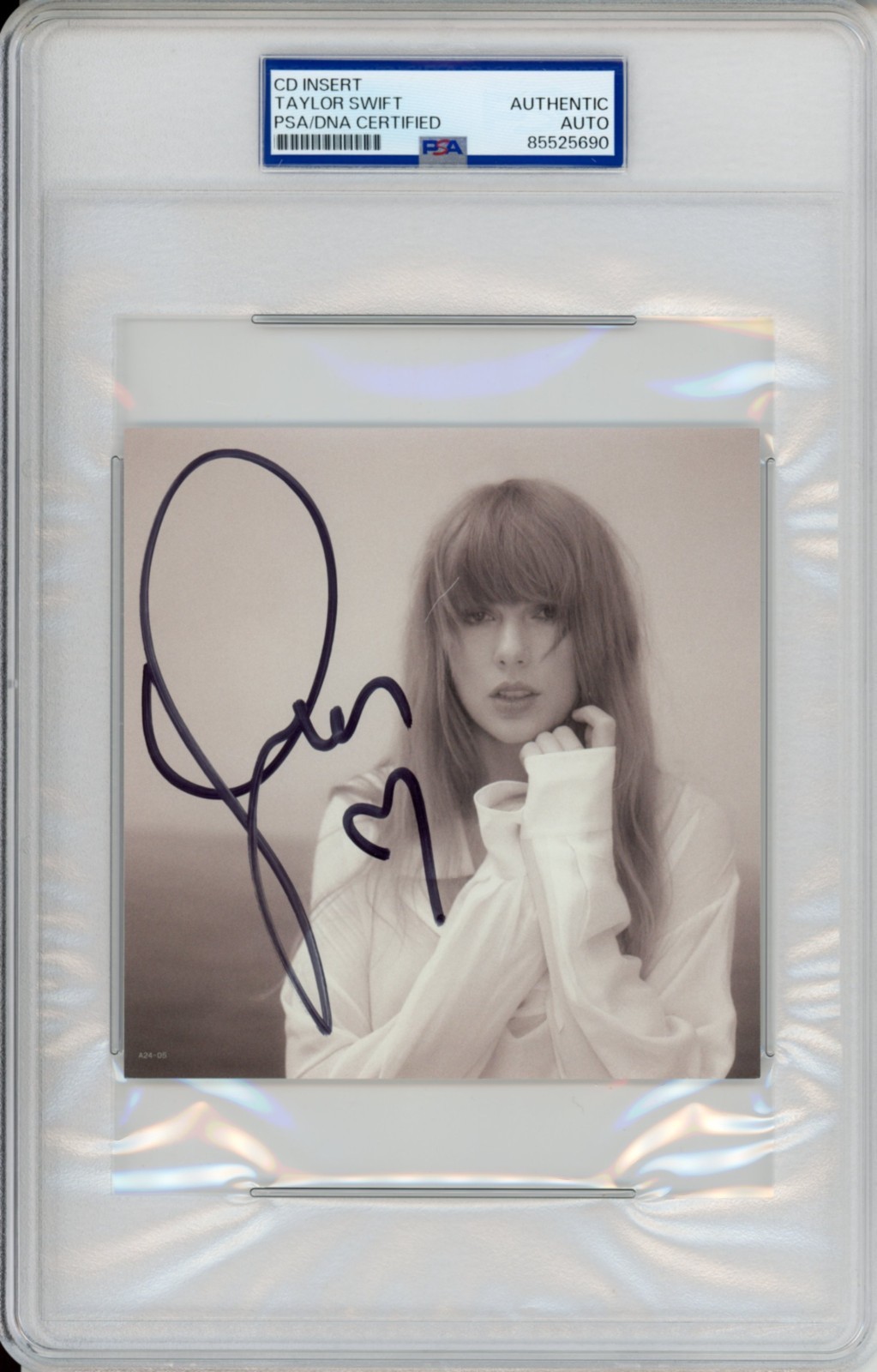 TAYLOR SWIFT Signed Autograph PERFECT HEART Tortured Poets Photo PSA DNA COA