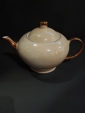 I. Godinger & Co Pearl Luster Teapot With Gold Trim 6" NIB