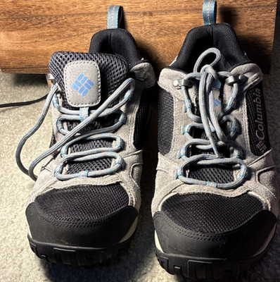 Columbia Techlite Waterproof Hiking Shoes Gray Black Blue YM5379-011 US 11