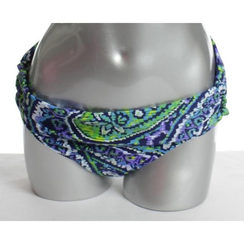 By Ralph Lauren Womens 8 Swim Bottom High Waist Blue Abstract Bikini Multi