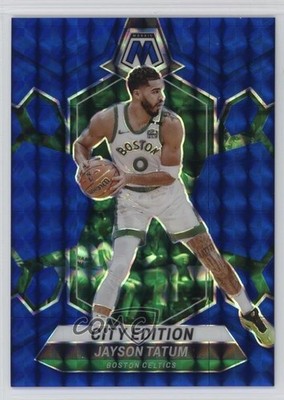 2023-24 Panini Mosaic City Edition Blue Prizm 194/199 Jayson Tatum #284 1s2h
