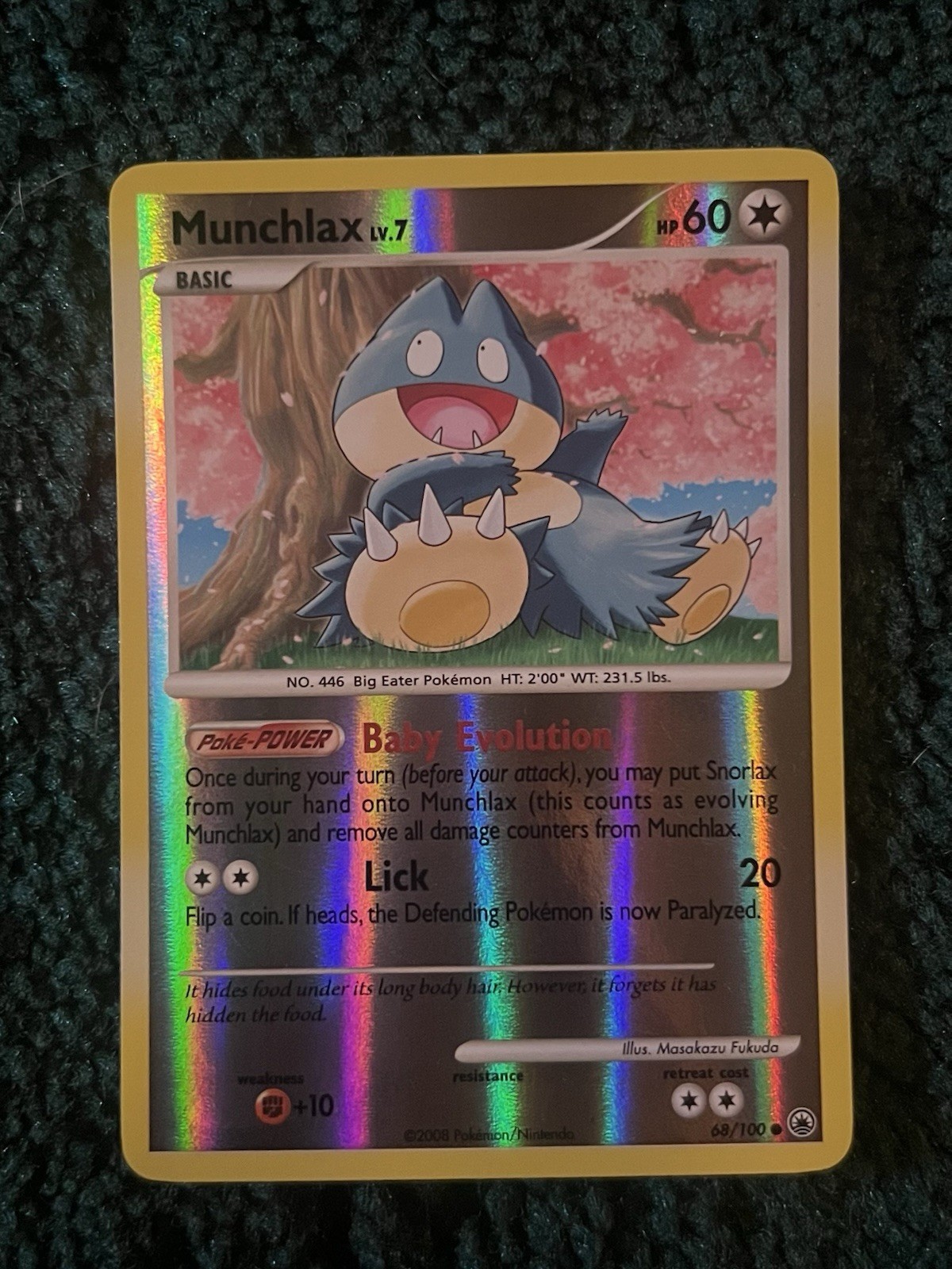 Munchlax Majestic Dawn 68/100 NM  Reverse Holo