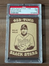 1974 Laughlin Old Time Black Stars Baseball #13 Willie Wells - PSA 7
