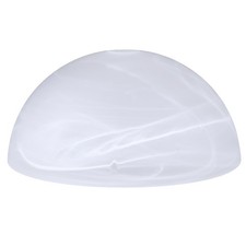 Alabasterglas weiß Ø 300mm Lampenglas Ersatzglas rund Leuchtenglas Glasschirm