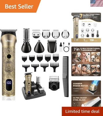 All-in-One Electric Grooming Kit for Men: Stylish Trimmer, Shaver & Accessories
