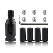M12x1.25 Shift Knob Adapter With 4-sizes Plastic Hose - Universal Gear Black