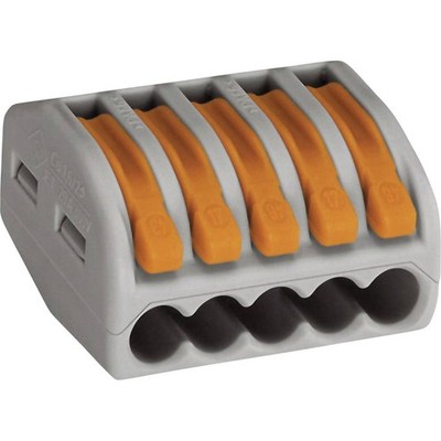 WAGO 222-415-40 Flexible Terminal: 0.08-4 Mm² Rail: 0.08-2.5 Mm² Poles: 5 40 Pcs