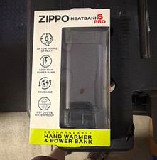 Zippo HeatBank 6 Pro Rechargeable Hand Warmer Power Bank 5200mAh Black