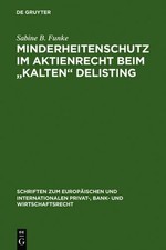 Sabine B. Funke Minderheitenschutz im Aktienr...