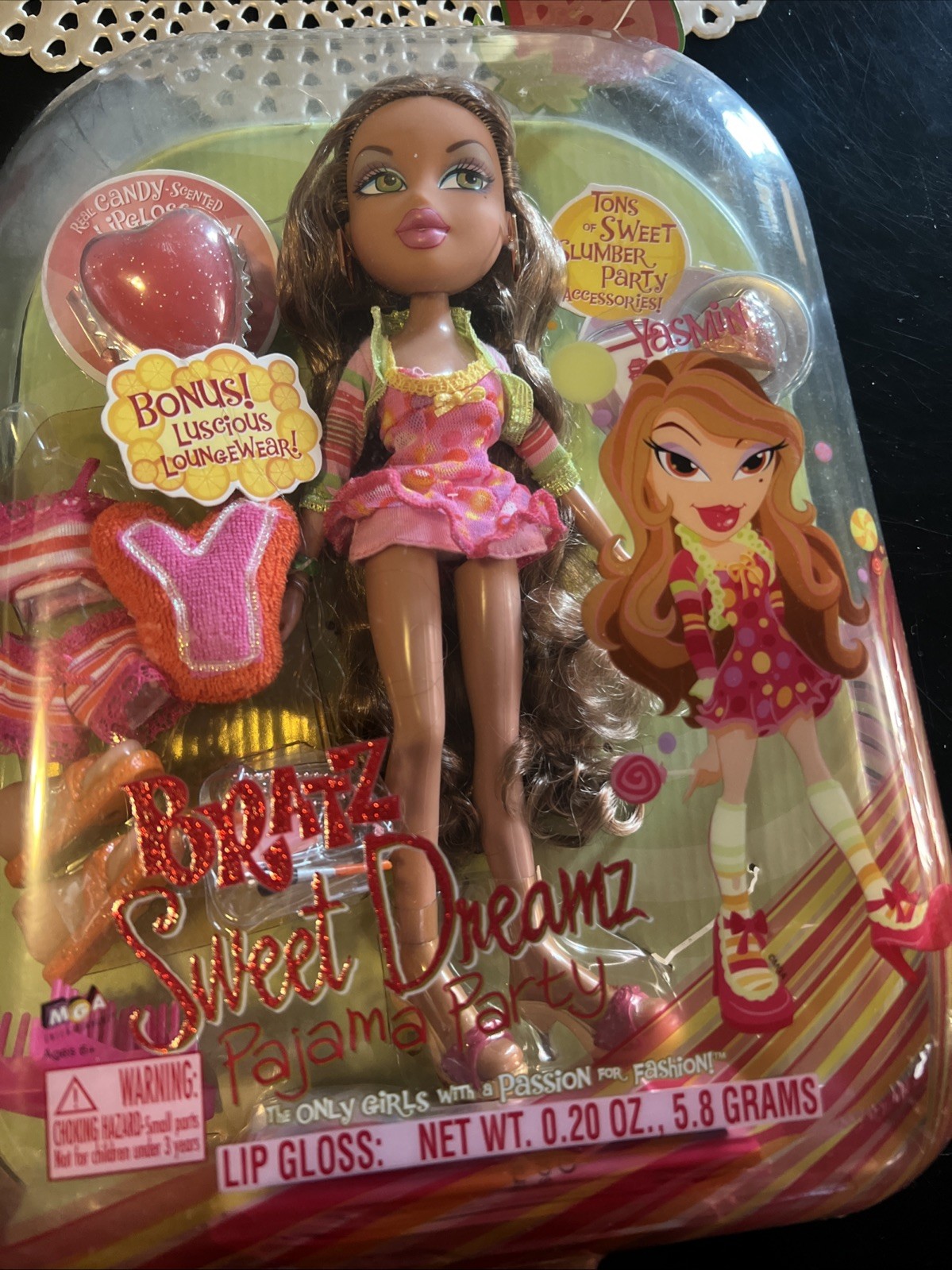 Bratz Yasmin Sweet Dreams Pajama Party Accessories 2001 Vint