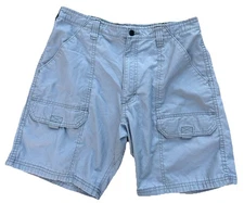 Wrangler ATG All Terrain Gear Shorts Sz 34 Gray Cargo Hiking Outdoor Utility 7"