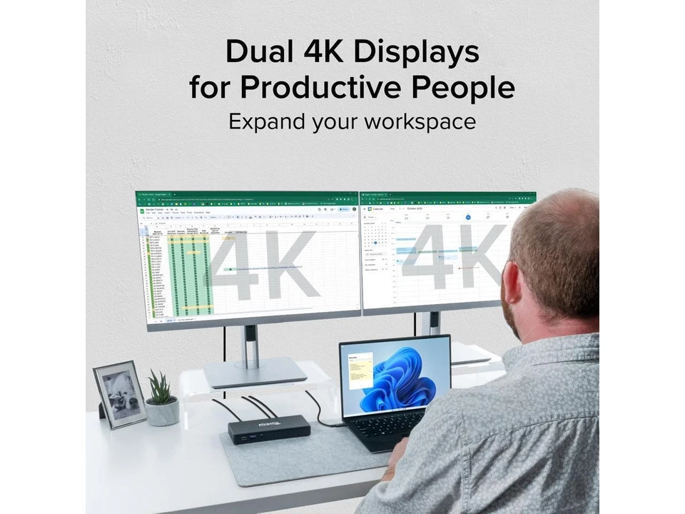Plugable USB C Docking Station Dual Monitor 2 HDMI Ports, Laptop Charging, Dual - Image 3 of 4