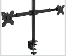 VIVO Telescoping Dual 21" to 32" Monitor Mount, Heavy Duty Desk Stand Black