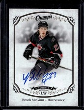 2015-16 Upper Deck Champ's Brock McGinn Auto Autograph Rookie RC #169 Hurricanes