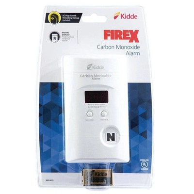 Share Kiddie Fires AC Plug-In Carbon Monoxide Detector AA Battery Backup (NEW)