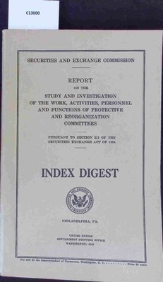 Securities and Exchange Commission. Index Digest. [Ed.], Washington, United Stat