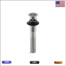 Kohler K-7129-A-VS Sink Grid Drain with Overflow, Vibrant Stainless