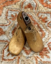PAIR Antique/Vintage Childs Solid Wood Steel Shoe Last Form Wood Cobbler