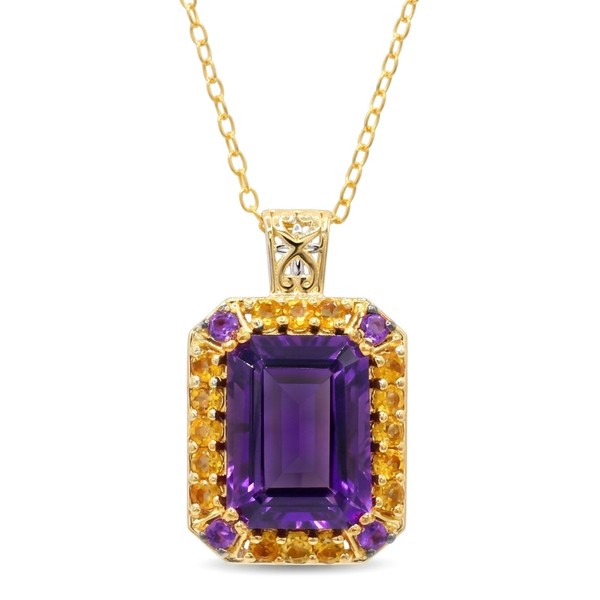 Halskette Aus Amethyst Und Vermeil-Silber-image
