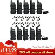 Retevis RT22 Walkie Talkies Two Way Radio Long Range VOX For School/Store 10Pack