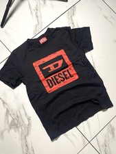 Image of Diesel Black Red Short Sleeve Top T-shirt Boys
