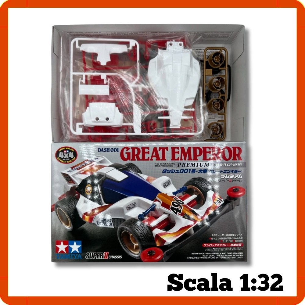 Tamiya mini4wd 1/32 auto DASH 001 GREAT EMPEROR SUPER 18075 Modellismo model kit foto 4