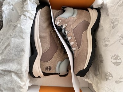 Timberland Women s White Ledge Waterproof Mid Hiker Taupe Suede Size 8 M/M