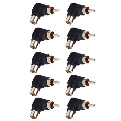 Durable RCA Right Angle Connector Plug Adapters Lightweight Replacement Parts - Image 1 of 4