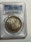 1878-P 7TF Rev 78 Morgan Silver Dollar PCGS MS64 Beautiful Obverse Toning