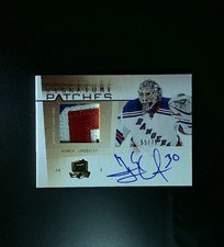 2009-10 UD The Cup Signature Patches Henrik Lundqvist Auto Patch /75