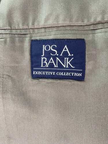 Vintage Jos. A Bank Suit 42 R Beige Wool Executive Collection Jacket Pants 34x30 - Picture 11 of 24