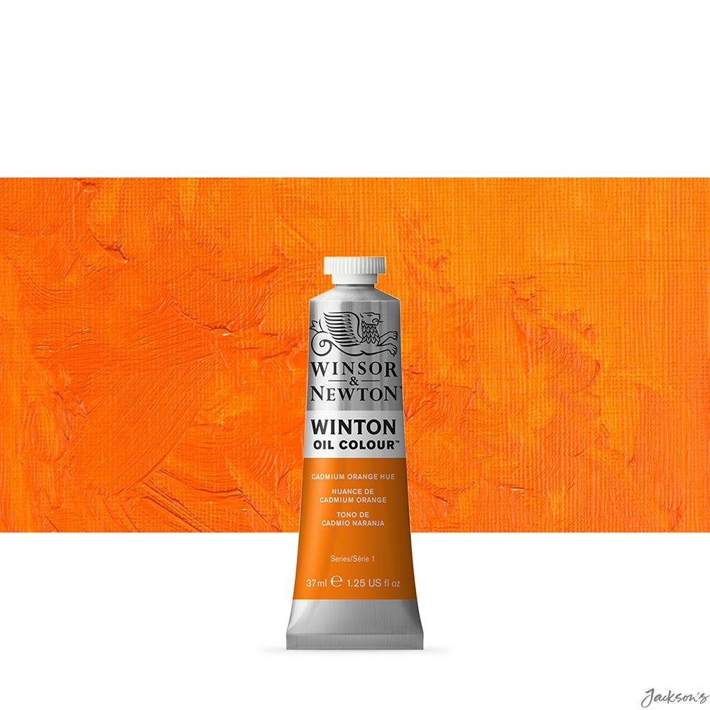 Winsor & Newton Winton Oil Paint Tube 37ml Cadmium Orange Hue For Artists