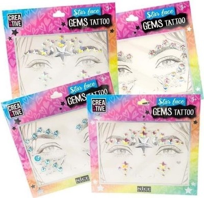 Gadget - 1 Articolo Casuale -D- Nice: Creative - Star Face Gems Tattoo (Assortim