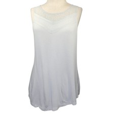 Gray Lace Detail Tank Size Small